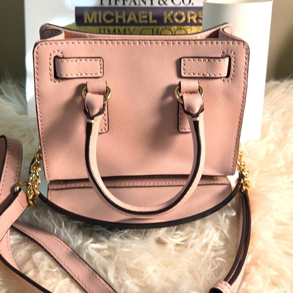 Michael Michael Kors Pink Saffiano Leather Mini Hamilton - Picture 3 of 10